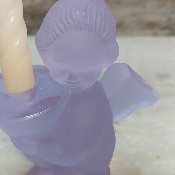 Frosted crystal candle holder - Picture 2 of 5